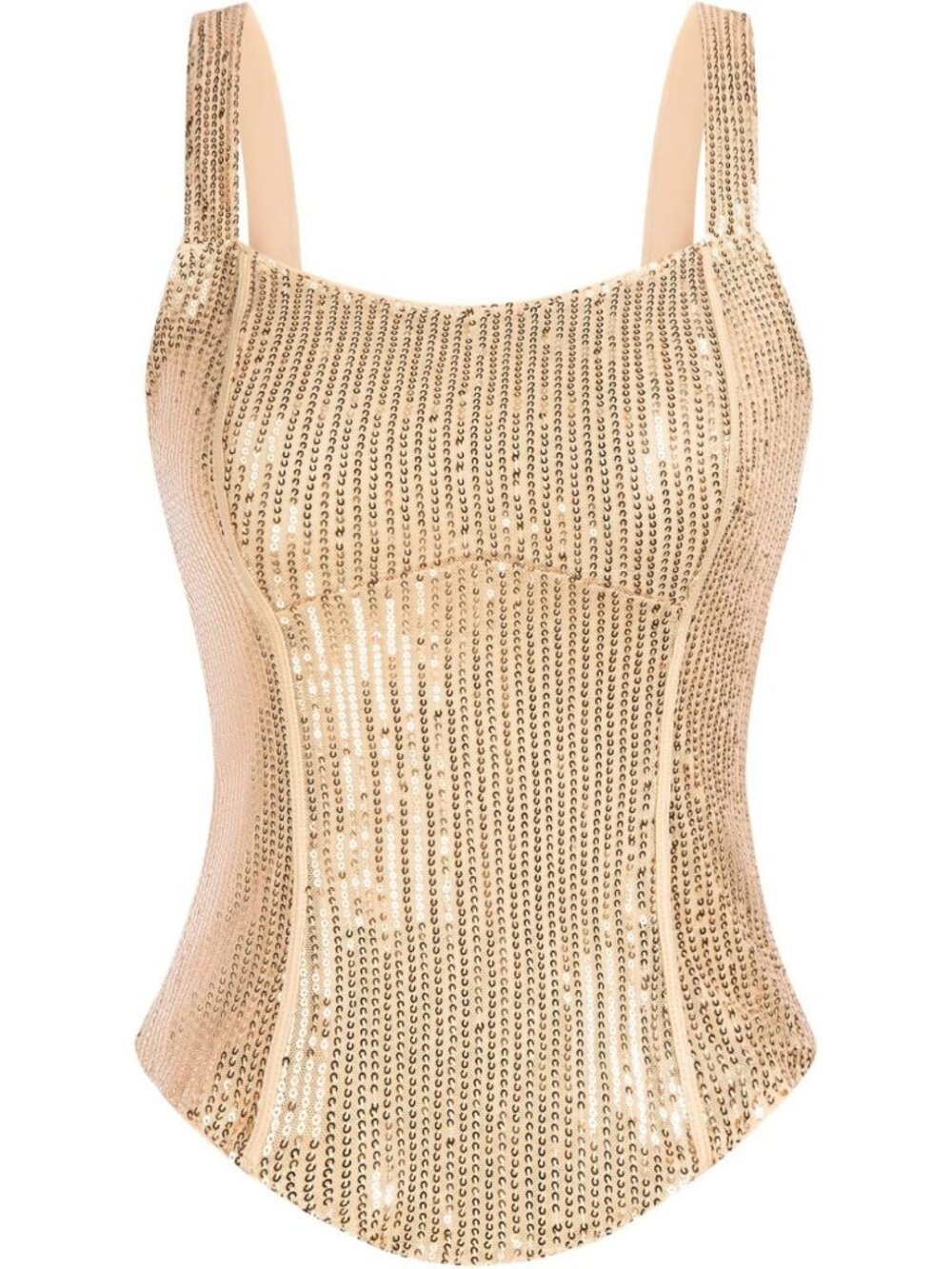 Sparkly Sequin Bustier Tank Top for Women - Sexy Slim Camisole Sleeveless Party